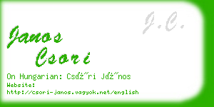 janos csori business card